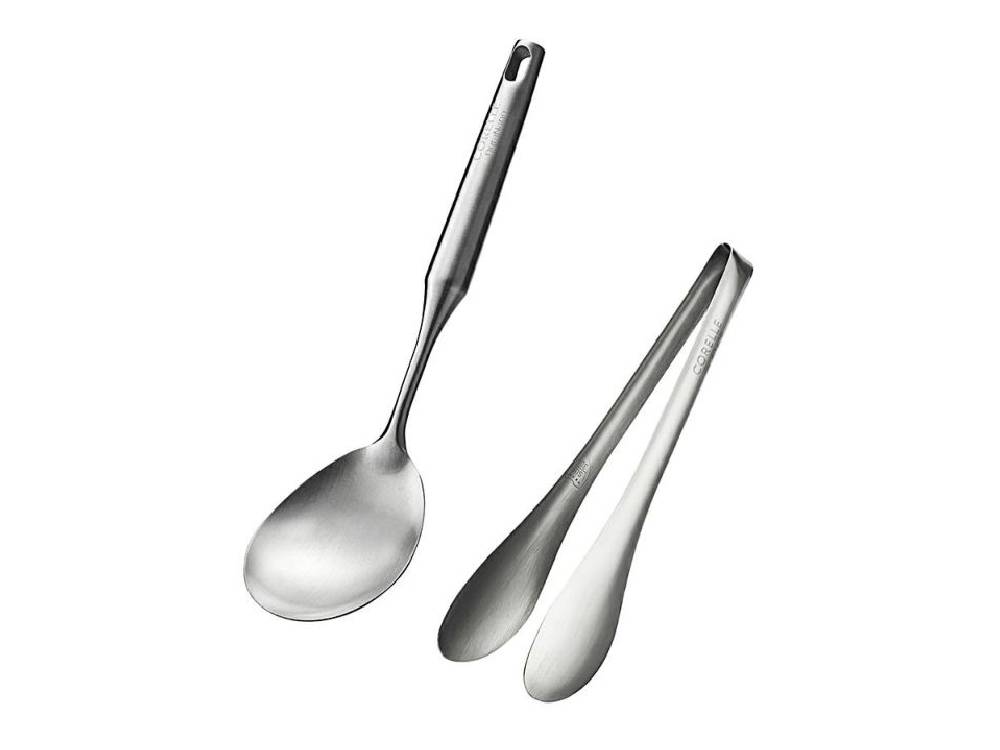 《ノベルティ付》【CORELLE/コレール】multi pan ガラス蓋付 / 22cm（キッチンツール2点セット）