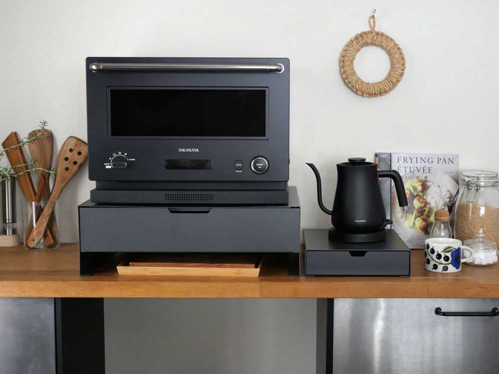 ≪単品≫スチール製キッチン家電下収納ラック