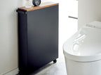 ヤマザキ製タワー型ハンドル付きスリムトイレラック