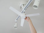 BRIDブランドのダクトレール専用DCプラスファン Φ50、直径50cm、ABSとポリカーネート製