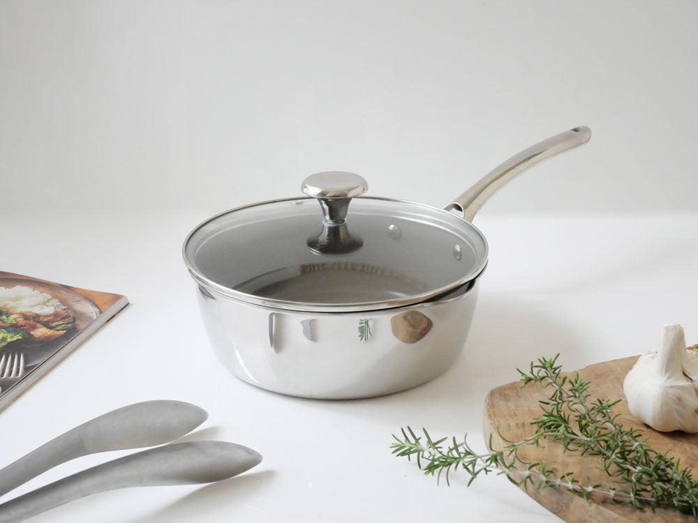 《ノベルティ付》【CORELLE/コレール】multi pan ガラス蓋付 / 22cm（キッチンツール2点セット）